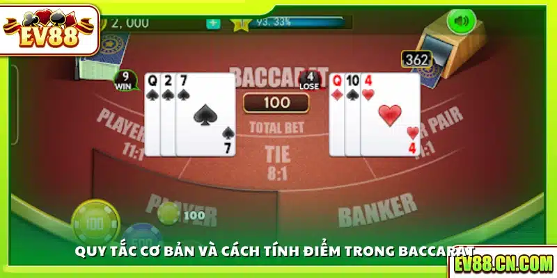 Luật cơ bản trong game Baccarat dễ hiểu