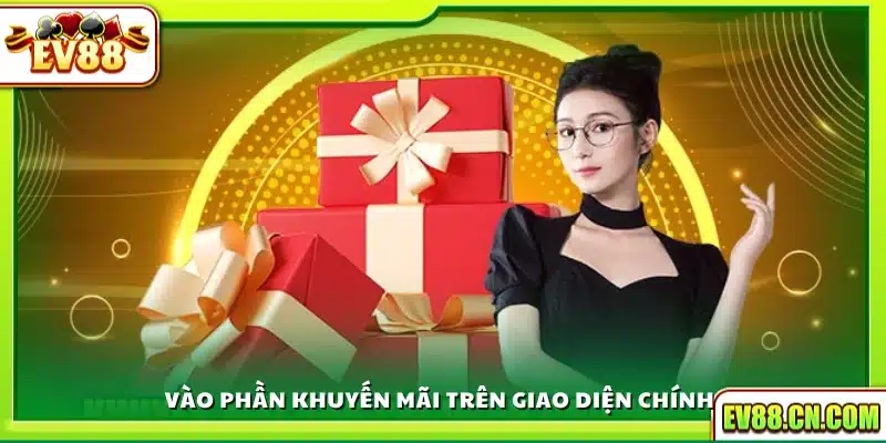 Truy cập mục Khuyến mãi trong menu