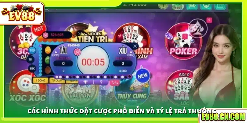Hình thức cược và cách tính tiền thưởng
